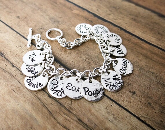 Custom Charm Bracelet | Sterling Silver Charm Bracelet | Family Charm Bracelet | Mother's Day Gift | Gift for Grandma | Personalized Gift