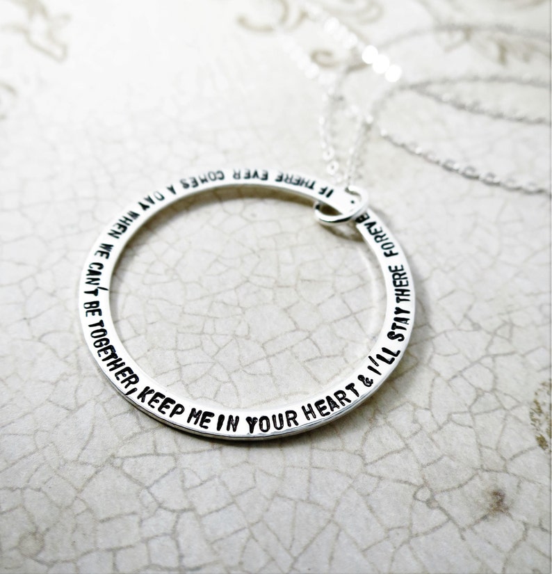 Custom Quote Necklace Personalized Quote Jewelry Large Etsy