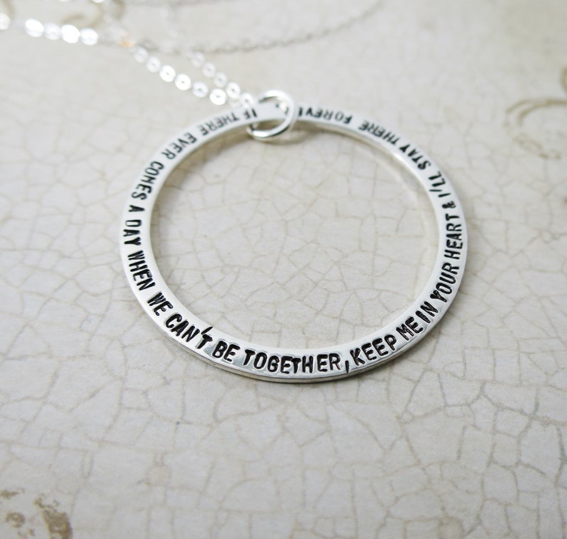 Custom Quote Necklace Personalized Quote Jewelry Large Etsy