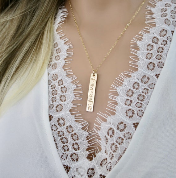 I am my beloved and my beloved is mine | אני לדודי ודודי לי Hebrew Necklace | Ani l'dodi v'dodi li | Cursive Script Hebrew | Gold Fill