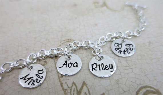 Custom Charm Bracelet | Sterling Silver Charm Bracelet | Family Charm Bracelet | Mother's Day Gift | Gift for Grandma | Personalized Gift