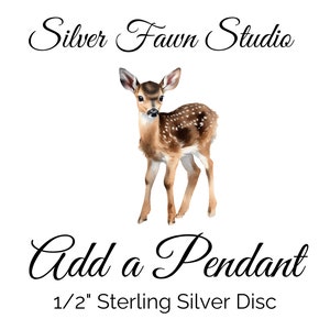 Silver Fawn Studio Sterling Silver 1/2&quot; Round Pendant