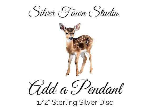 Silver Fawn Studio Sterling Silver 1/2" Round Pendant