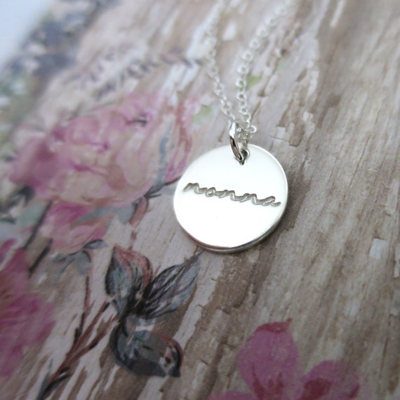Nonna Necklace | Sterling Silver Nonna Jewelry | Handstamped | Nanny | Grandma | Gift for Mom | Gift for Grandma