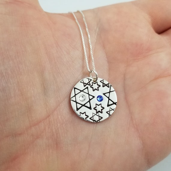 Jewish Star Necklace | Jewish Jewelry | Judaica | Star of David Necklace | Magen David Jewelry | Sterling Silver | Bat Mitzvah Gift