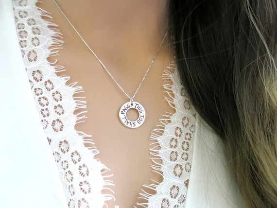 This Too Shall Pass Sterling Silver Washer | Hand Stamped Jewelry | Gift for a Difficult Time | Gift for Courage & Bravery