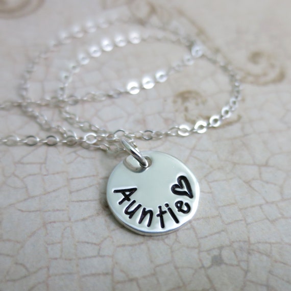 Auntie Necklace | Auntie Jewelry | Sterling Silver Auntie Necklace | Aunt Gift | Auntie Gift | Gift for New Aunt | Gift for Aunt