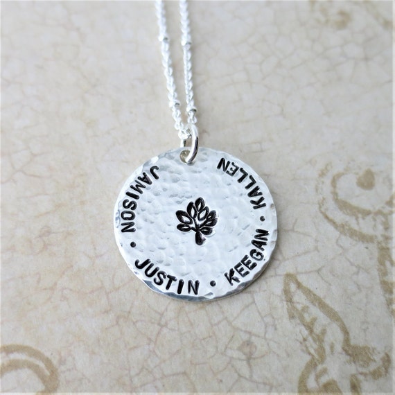 Family Tree Necklace Kids' Names 