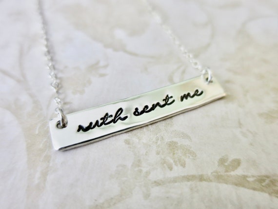 Ruth sent me | I dissent. | Sterling Silver Horizontal Bar Necklace | Ruth Bader Ginsburg | Vote | Democratic | Democrat | Supreme Court