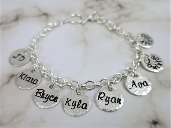 Small Sterling Silver Name Pendant Add-on Disc