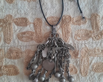 Antique low sterling silver necklace