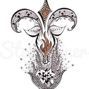 Sternzeichen WIDDER Karte - Druck von original Design und Zeichnung, Yoga Wanddeko, Sternzeichen Karte, Widder Karte, Widder Karte