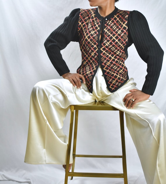 Vintage 1970s YSL Yves Saint Laurent Wool Cardigan