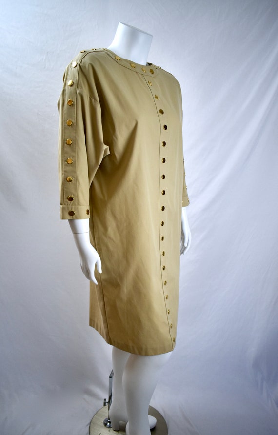 Plus Size Vintage 1980s Tan Studded Batwing/Dolman