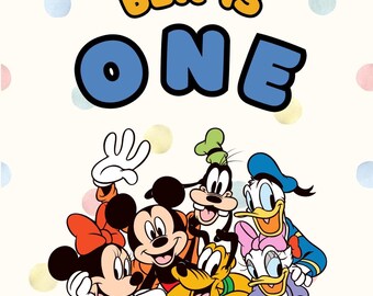 Editable Mickey Mouse Clubhouse Birthday Invitation Template: Editable Canva Template (Digital Download)