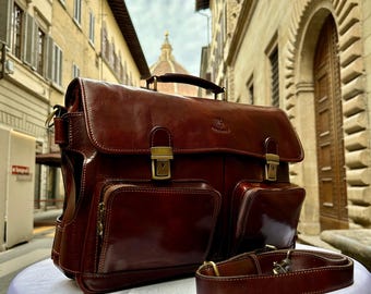 Borse da lavoro in pelle fatte a mano in Italia per uomo