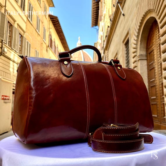 italian leather men's travel bags Dark Brown Peyrins is a soft and pleasant bag Marco Italian Leather Travel Pouch