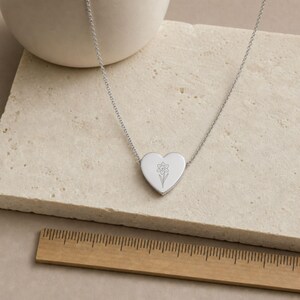 Daffodil Necklace, Daffodil Pendant, March Birth Flower Stainless Steel (No coating)
