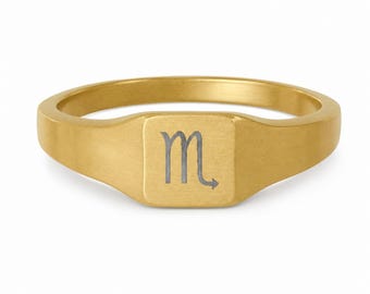 Scorpio Ring, Constellation Ring, Small Signet Ring