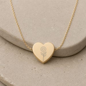 Collana con aster, ciondolo con aster, fiore di nascita di settembre immagine 7