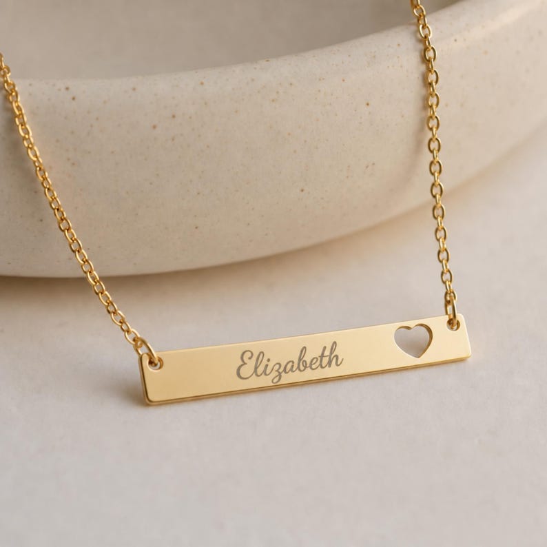 Personalized First or Last Name Necklace, Two Initial Necklace, Initial Name Necklace 18K Gold PVD coating