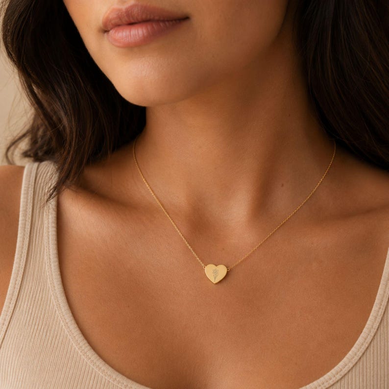Daffodil Necklace, Daffodil Pendant, March Birth Flower image 2