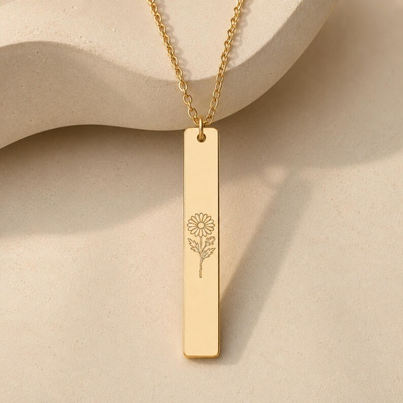 Aster Necklace, Aster Pendant, Aster Charm 18K Gold PVD coating