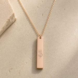Collana con fiore di nascita di febbraio, collana con fiore di violetta, ciondolo a forma di fiore di violetta 18K Rose Gold PVD coating