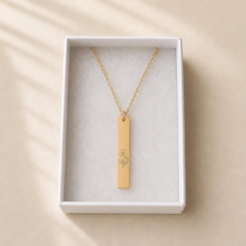 Collana con fiore di nascita di febbraio, collana con fiore di violetta, ciondolo a forma di fiore di violetta immagine 6