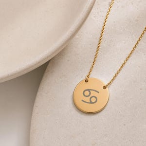 Cancer Crab Necklace, Cancer Coin Necklace, Cancer Zodiac Coin, Zodiac Coin Necklace bild 6
