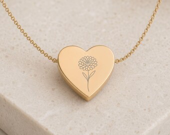 Chrysanthemum Charm, November Birth Flower, Birth Flower Heart