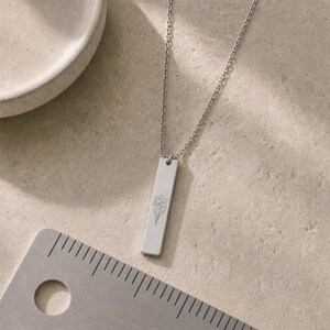 Daffodil Flower Necklace, Daffodil Necklace, Daffodil Pendant Stainless Steel (No coating)