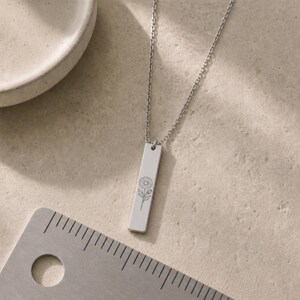 Aster Necklace, Aster Pendant, Aster Charm Stainless Steel (No coating)
