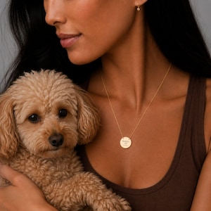 Personalized Dog Memory Necklace, Paw Heart Necklace, Puppy Paw Pendant