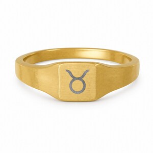 Taurus Ring, Constellation Ring, Small Signet Ring