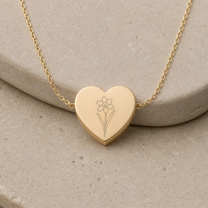Narcissus Necklace, Narcissus Charm, December Birth Flower