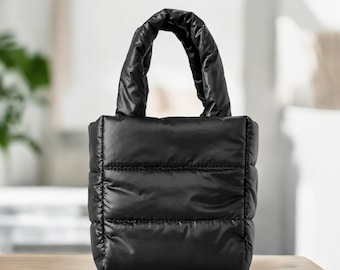 Bolsa saco de lona feminina pequena com cordão | Bolsa transversal minimalista para o dia a dia