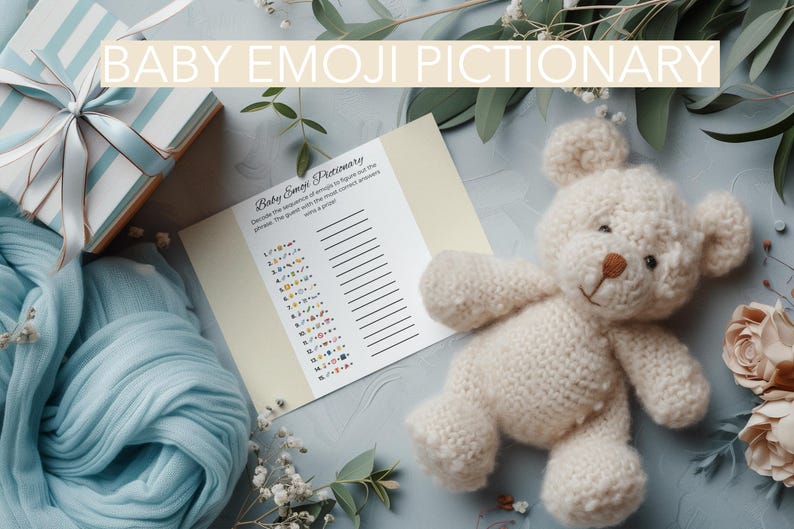 Pictionary Ribbon Baby Emoji Pictionary Game: Fun Printable Shower Activity (PDF) - Etsy UK