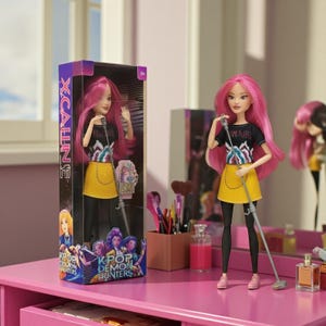 Kawaii Demon Hunter Anime Dolls – Rumi, Zoey & Mira Poseable PVC Figures | 30cm Collectible Kpop-Inspired Action Dolls | Gift for Fans