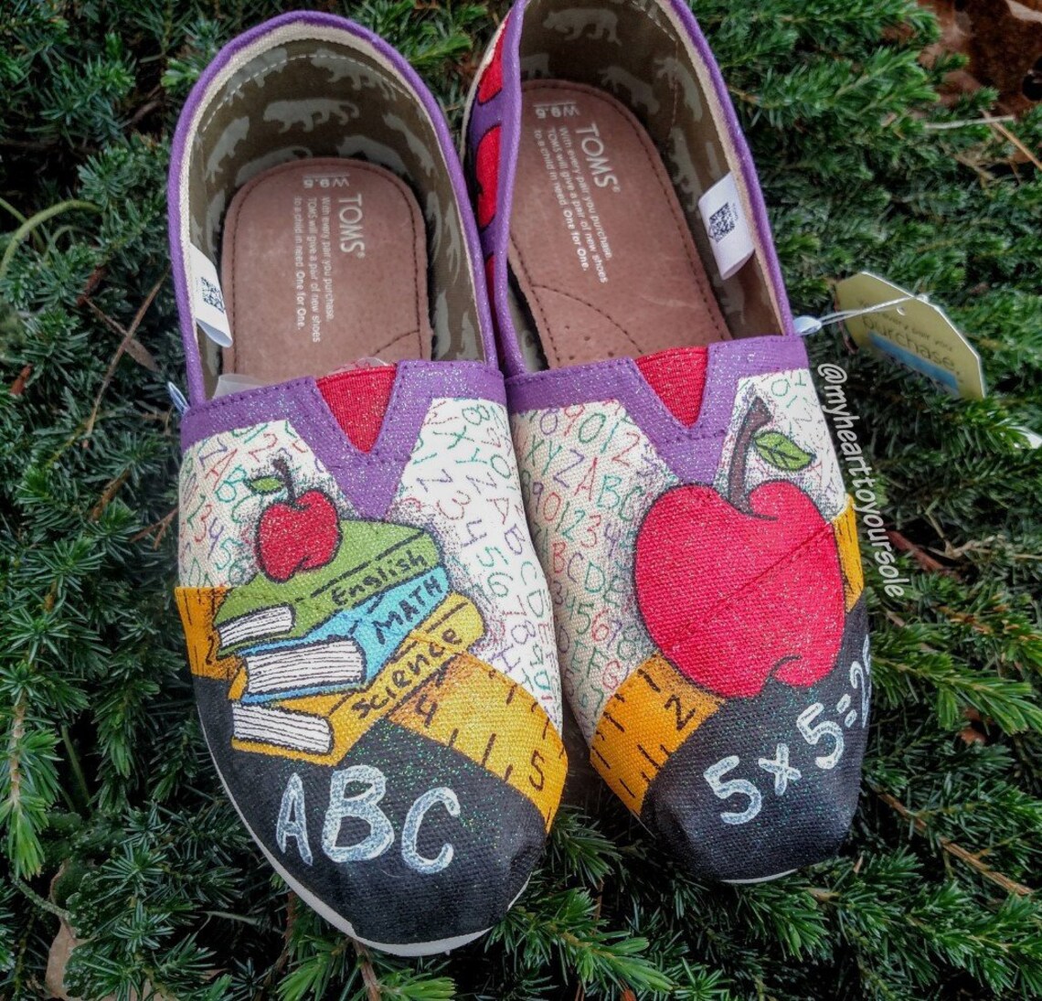 Teacher TOMS teacher shoes teacher gifts teacher Etsy