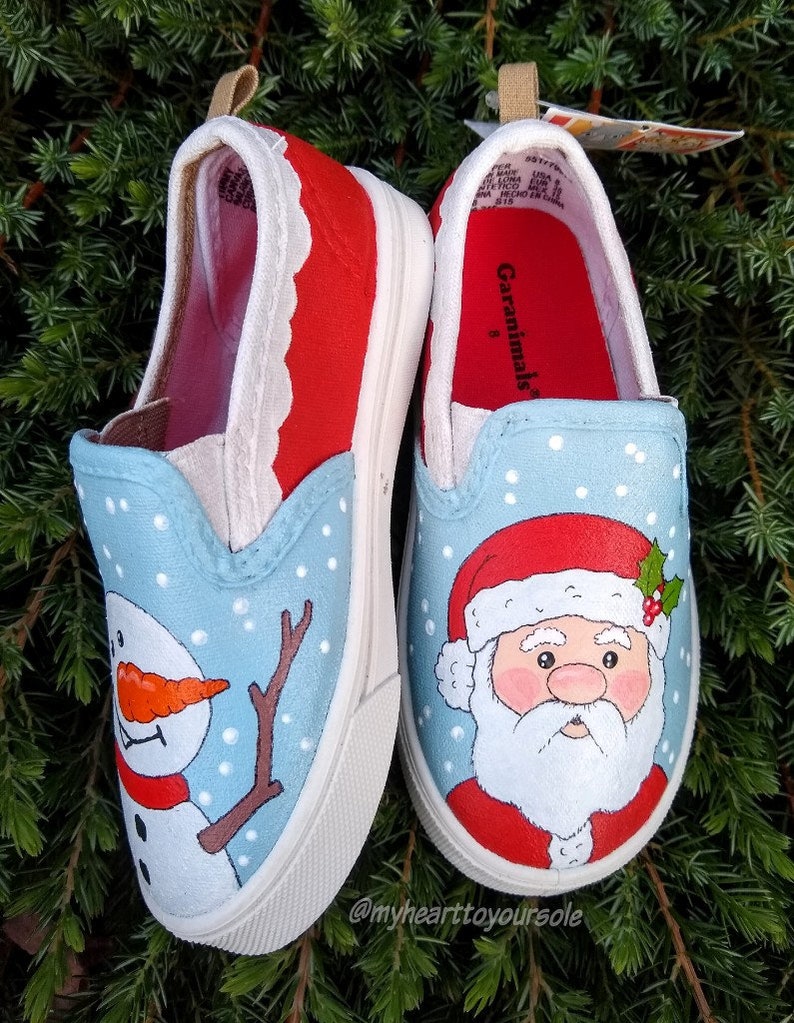 Santa shoes African American Santa toddler shoes | Etsy