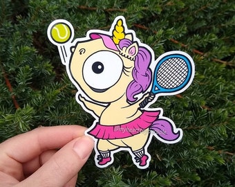 Unicorn Sticker, Sticker, Unicorn, Tennis Sticker, Tennis, Tennis Player, Unicorn Tennis, Tennis Player Sticker, Tennis Gifts, Tennis racket