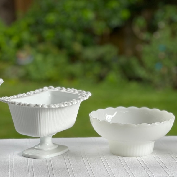 Milk Glass Planter Assortment