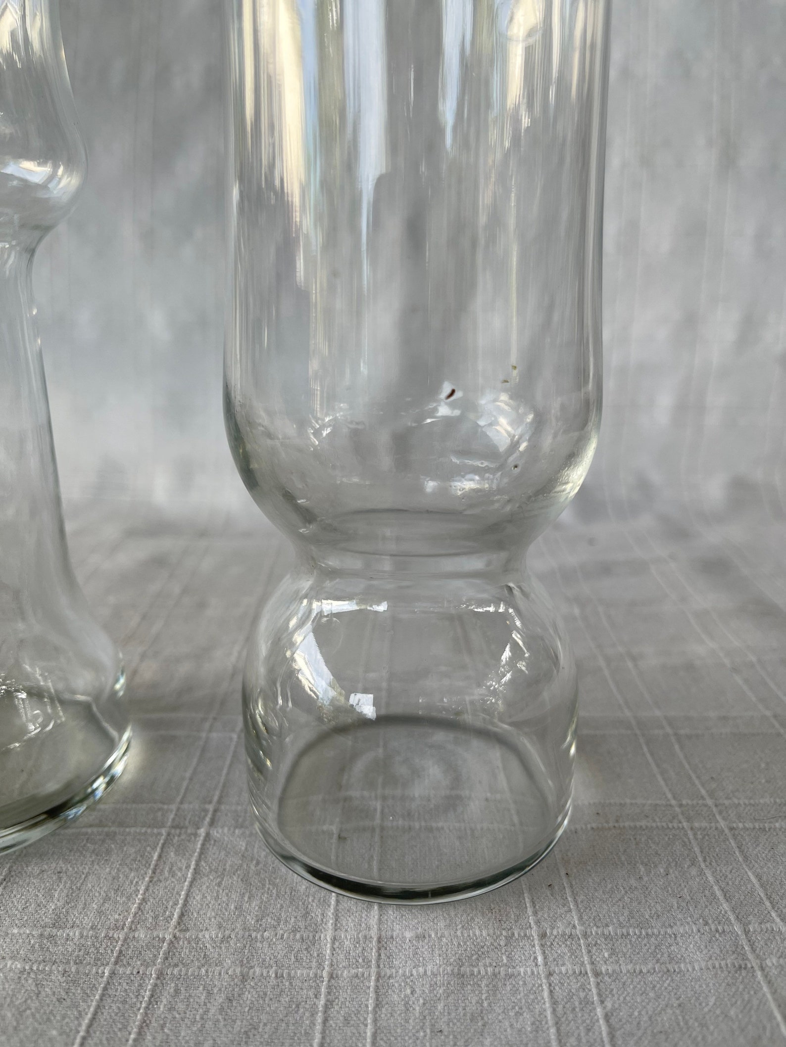 Bulb Forcing Vase Set Bud Vases 2 Clear Vases Etsy