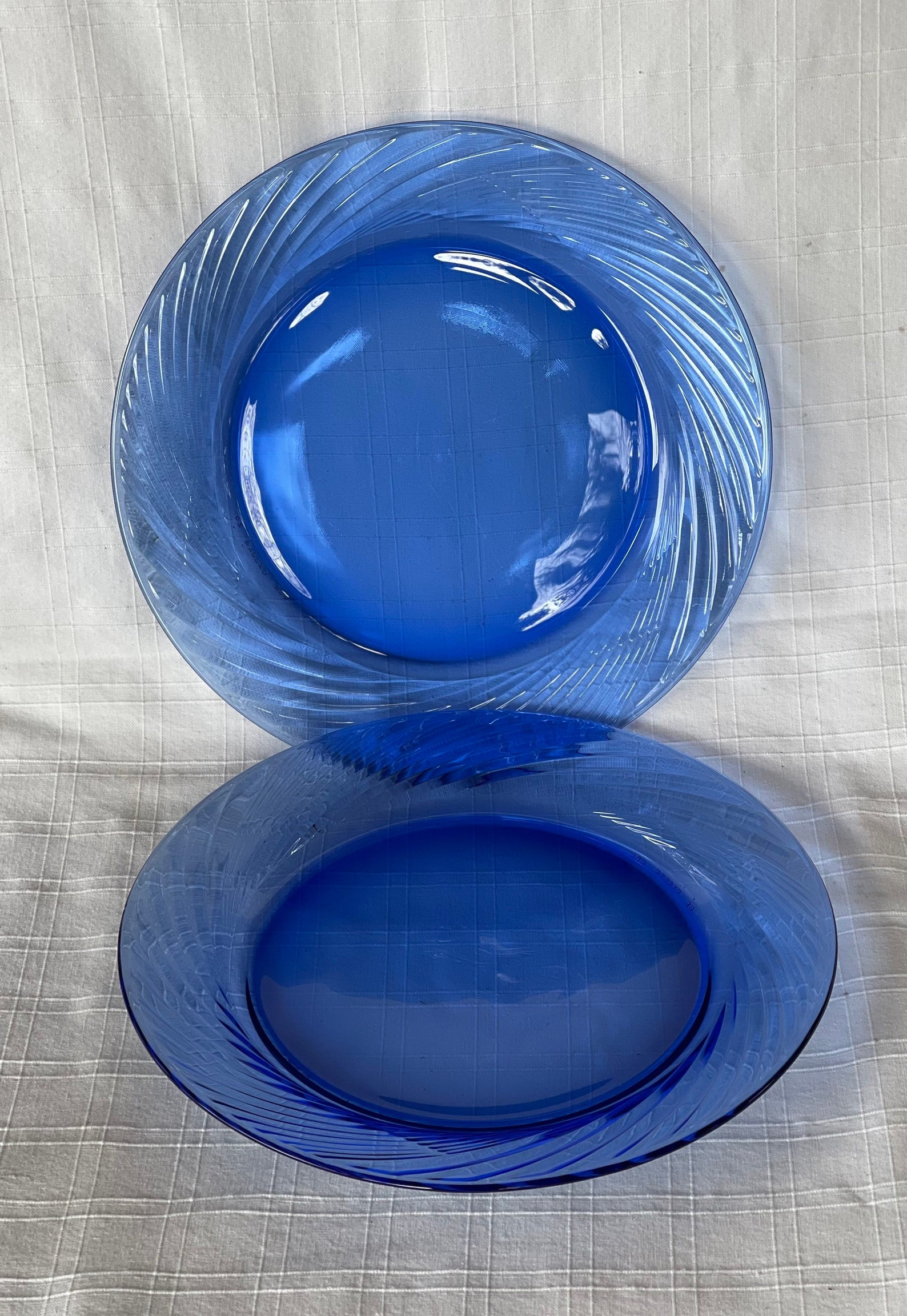 Pyrex Festiva Cobalt Blue Swirl Dinner Plates 5 Etsy