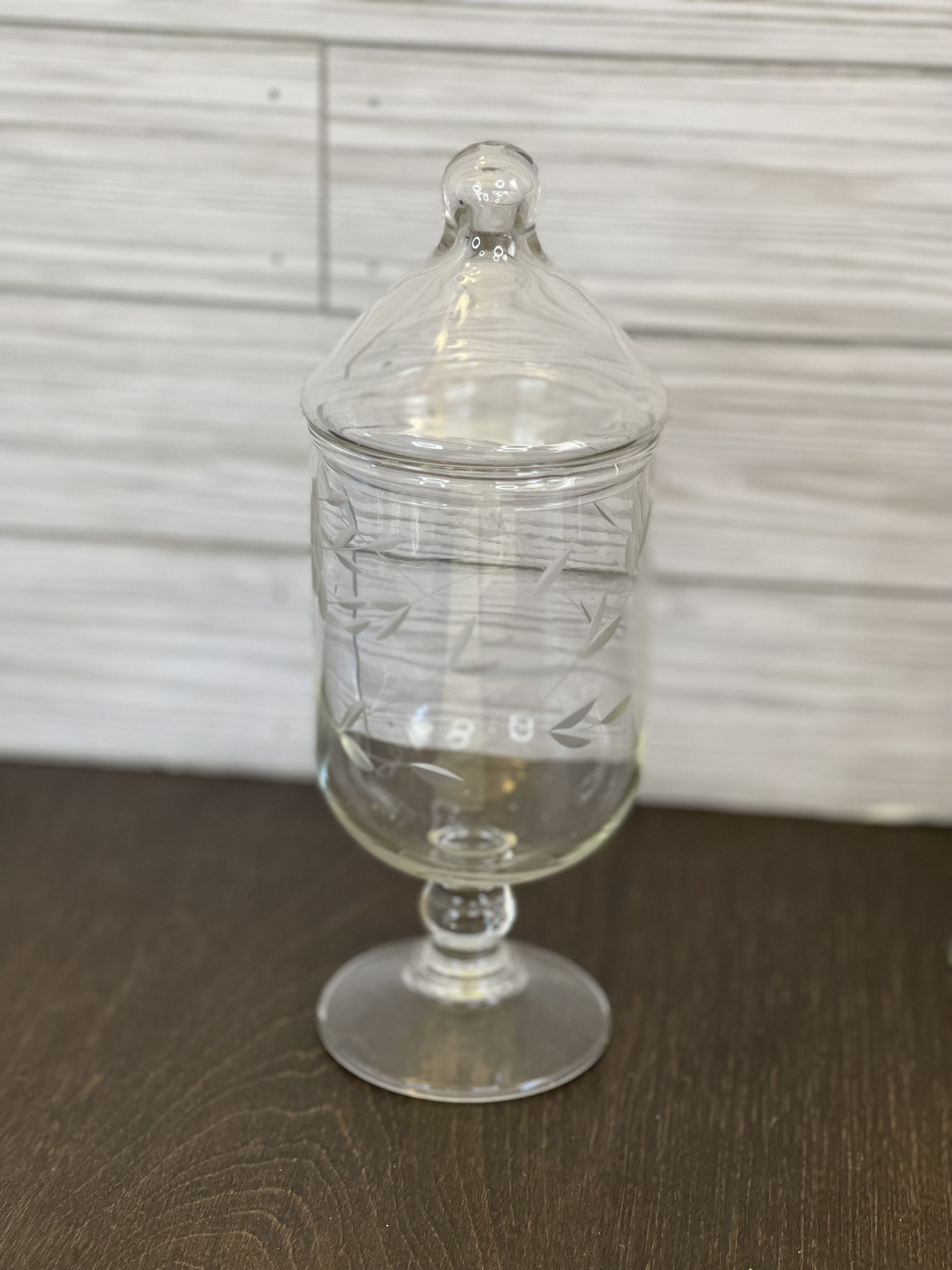 Dollhouse Miniatures Crystal Clear Embossed Glass Cookie Jar Bottle Canister  With Removable Lid Glassware Decoration - Yahoo Shopping