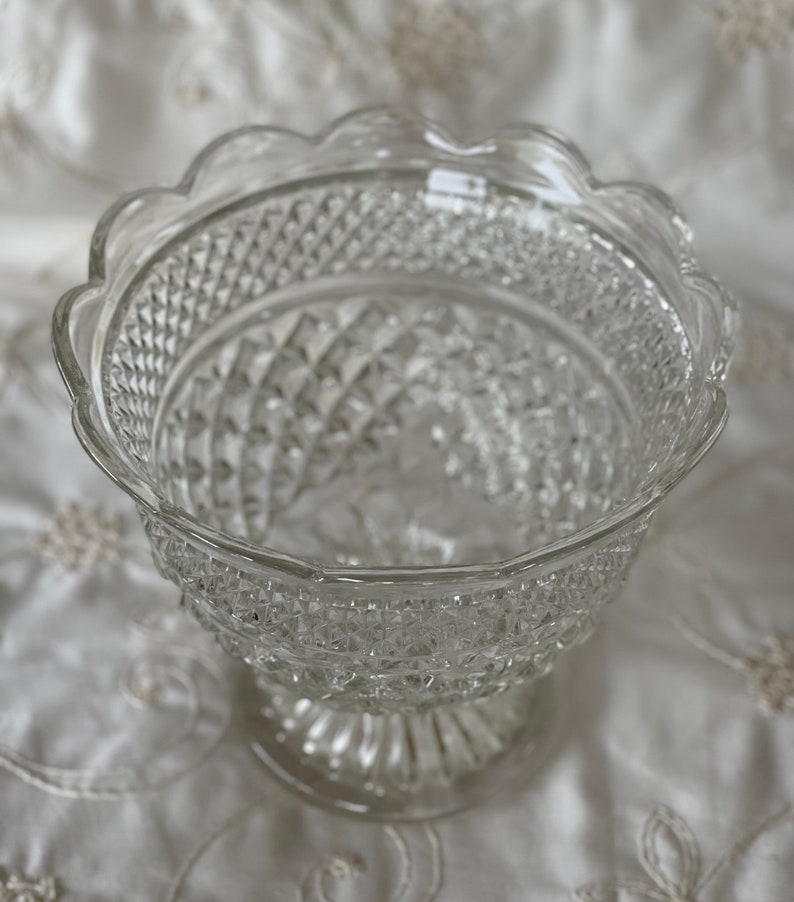 Wexford Clear Glass Compote / Bowl on a Pedestal Anchor Etsy