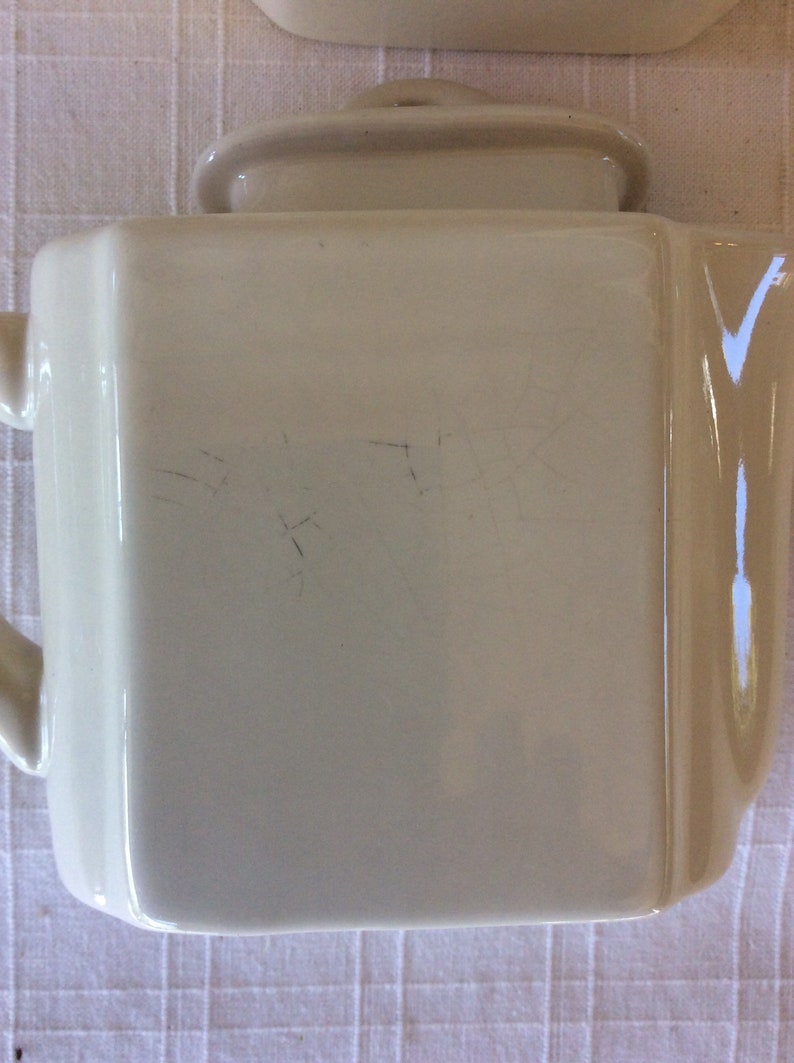 Restoration Hardware TEA FOR TWO Pair White Stoneware Teapots Etsy