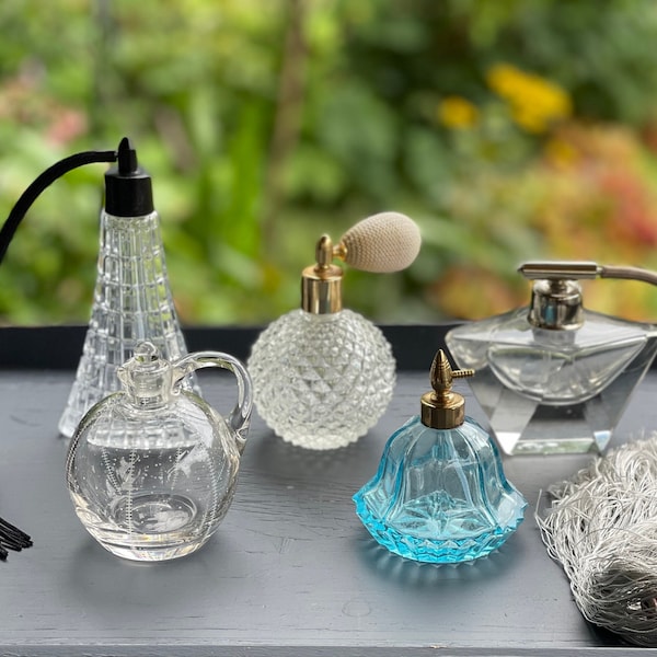 Vintage Perfume Bottles With Ground Glass Stopper Selection