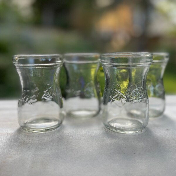 Vintage Jelly Jars, Juice Jars, Shrimp Cocktail Sauce Glasses, Sets of 3 or 4